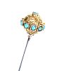 VICTORIAN 18CT GOLD TURQUOISE STICK PIN at Ross's Online Art Auctions