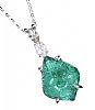 9CT WHITE GOLD JADE & DIAMOND PENDANT & CHAIN at Ross's Online Art Auctions