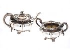 THREE PIECE SILVER TEA SERVICE at Ross's Online Art Auctions