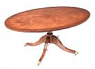 INLAID MAHOGANY OVAL COFFEE TABLE at Ross's Online Art Auctions