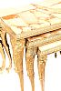 ONYX & BRASS NEST OF THREE TABLES at Ross's Online Art Auctions