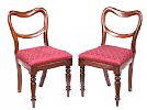 PAIR OF VICTORIAN MAHOGANY SADDLE BACK SIDE CHAIRS at Ross's Online Art Auctions