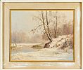 WINTER, RIVER LAGAN by Maurice Canning Wilks ARHA RUA at Ross's Online Art Auctions