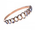 9CT ROSE GOLD MOONSTONE BANGLE at Ross's Online Art Auctions