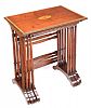 VERY FINE EDWARDIAN INLAID MAHOGANY NEST OF FOUR TABLES at Ross's Online Art Auctions