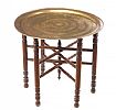 ANTIQUE BRASS CAMPAIGN TABLE. at Ross's Online Art Auctions