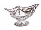 PIERCED SILVER BOAT SHAPED DISH at Ross's Online Art Auctions