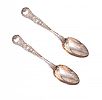 PAIR OF SILVER TABLE SPOONS at Ross's Online Art Auctions