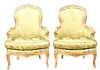 PAIR OF ANTIQUE GILT ARMCHAIRS at Ross's Online Art Auctions