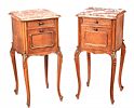 PAIR OF FRENCH WALNUT BEDSIDE PEDESTALS at Ross's Online Art Auctions