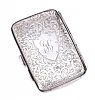 ENGRAVED SILVER CARD CASE at Ross's Online Art Auctions