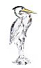 BOXED SWAROVSKI CRYSTAL SILVER HERON at Ross's Online Art Auctions