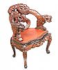 CHINESE CARVED HARDWOOD ARMCHAIR at Ross's Online Art Auctions