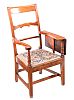 ANTIQUE MAHOGANY LIBRARY CHAIR at Ross's Online Art Auctions