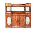 EDWARDIAN INLAID MAHOGANY MIRROR BACK SIDE CABINET at Ross's Online Art Auctions