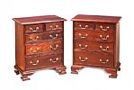 PAIR OF GEORGIAN STYLE MAHOGANY BACHELOR'S CHESTS at Ross's Online Art Auctions