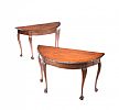 FINE PAIR OF MAHOGANY D-END CONSOLE TABLES at Ross's Online Art Auctions