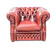 VINTAGE DEEP BUTTONED LEATHER SETTEE & CLUB CHAIR at Ross's Online Art Auctions