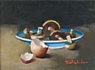 STILL LIFE WITH MUSHROOMS by Tom Quinn at Ross's Online Art Auctions