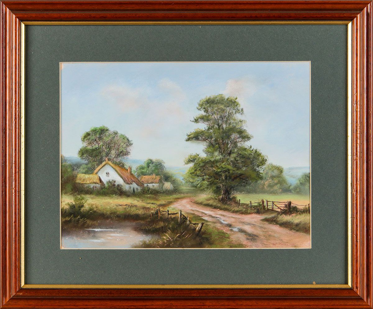 AN ENGLISH COTTAGE BY A STREAM II by Wendy Reeves at Ross's Online Art Auctions