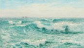ATLANTIC BREAKERS, EARLY MORNING, NEWQUAY by H.H. Bingley at Ross's Online Art Auctions