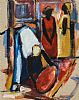 THE STREET MARKET by Vernon Long at Ross's Online Art Auctions