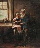 BOY & GRANDFATHER READING by Irish School at Ross's Online Art Auctions