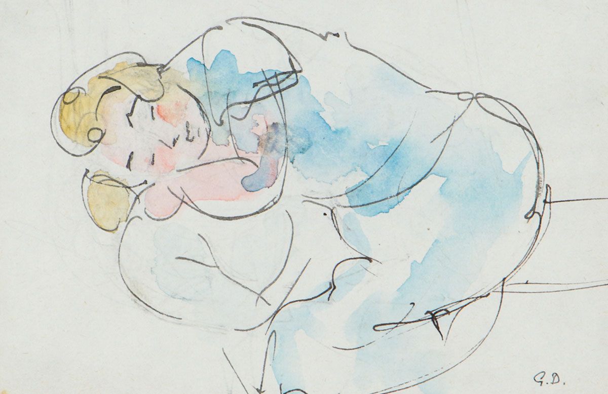 SLEEPING CHILD by Gerard Dillon at Ross's Online Art Auctions