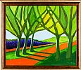 TREES BY THE ORANGE PATH by Michael Mooney at Ross's Online Art Auctions