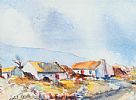 IRISH THATCHED COTTAGES by Robert Beattie at Ross's Online Art Auctions