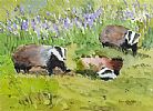 BADGERS & BLUEBELLS by Kenny Hayes at Ross's Online Art Auctions