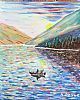 MAN IN A BOAT, LAKES OF KILLARNEY by Anthony Doyle at Ross's Online Art Auctions