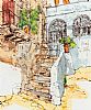 THE BACK STEPS, FRENCH TOWN HOUSE by Bernard Dufour at Ross's Online Art Auctions