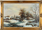 WINTER VILLAGE by T. Tenant at Ross's Online Art Auctions