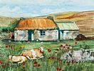 COTTAGE IN DONEGAL by Millar Hill at Ross's Online Art Auctions