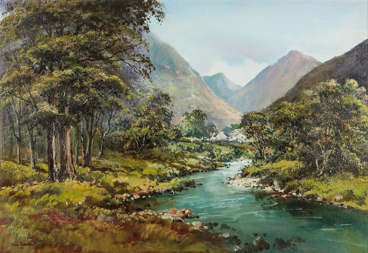 RIVER GLENCOE by Denis Thornton at Ross's Online Art Auctions