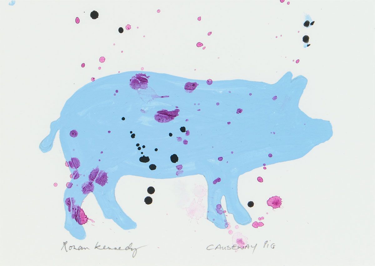 CAUSEWAY PIG by Ronan Kennedy at Ross's Online Art Auctions
