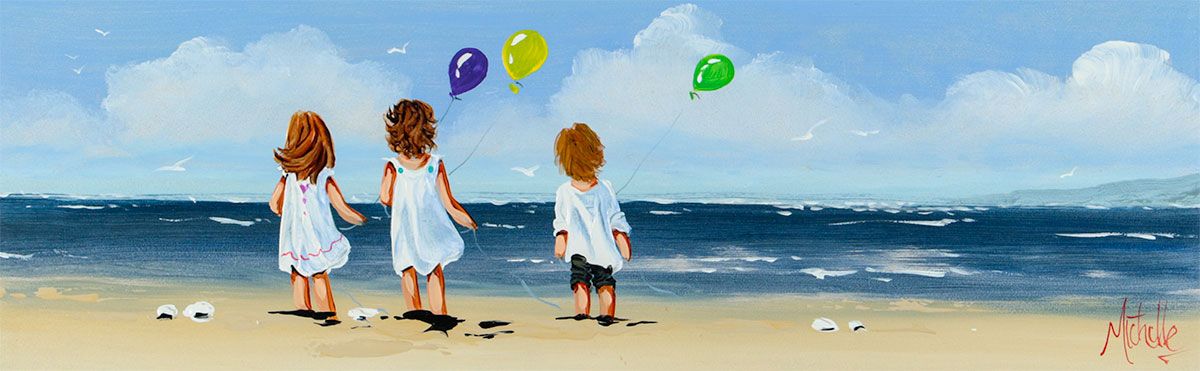 FLYING THE BALLOONS by Michelle Carlin at Ross's Online Art Auctions