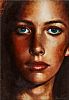 GIRL WITH BLUE EYES by Paul Wilson at Ross's Online Art Auctions