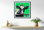 COW ON GREEN by Ronald Keefer at Ross's Online Art Auctions