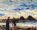 TWO FIGURES IN A LANDSCAPE by Irish School at Ross's Online Art Auctions