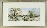 BRIDGE OVER THE STREAM by Mattie Waugh at Ross's Online Art Auctions