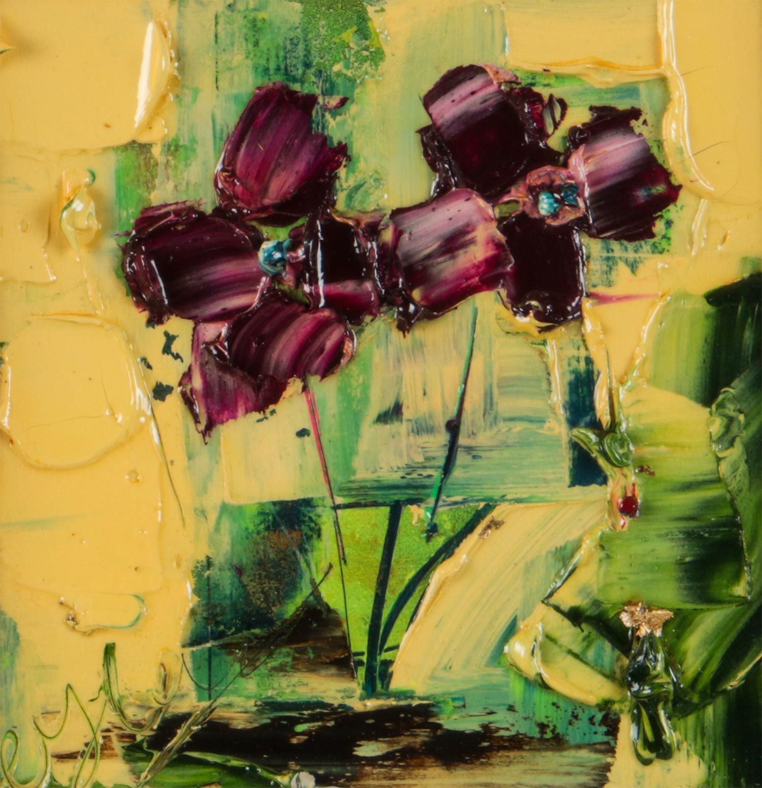 PURPLE FLOWERS by Colin Flack at Ross's Online Art Auctions