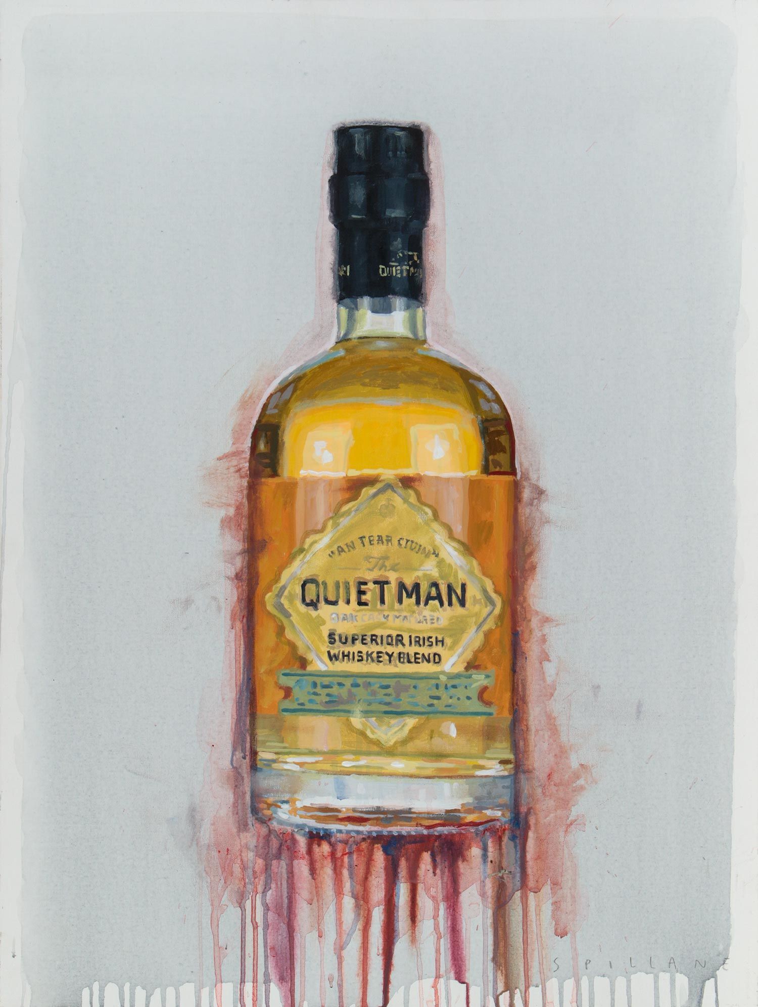 QUIET MAN WHISKEY BOTTLE by Spillane at Ross's Online Art Auctions