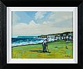 TIGER WOODS AT ROYAL PORTRUSH DURING THE 2019 BRITISH OPEN GOLF CHAMPIONSHIP by Dan Darcy at Ross's Online Art Auctions