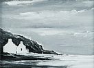 IRISH COTTAGES ON THE EDGE OF THE ATLANTIC by Sean Lorinyenko at Ross's Online Art Auctions