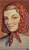 GIRL IN A HEAD SCARF by Irish School at Ross's Online Art Auctions