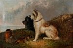 TWO TERRIERS by English School at Ross's Online Art Auctions