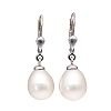 9CT WHITE GOLD PEARL EARRINGS at Ross's Online Art Auctions
