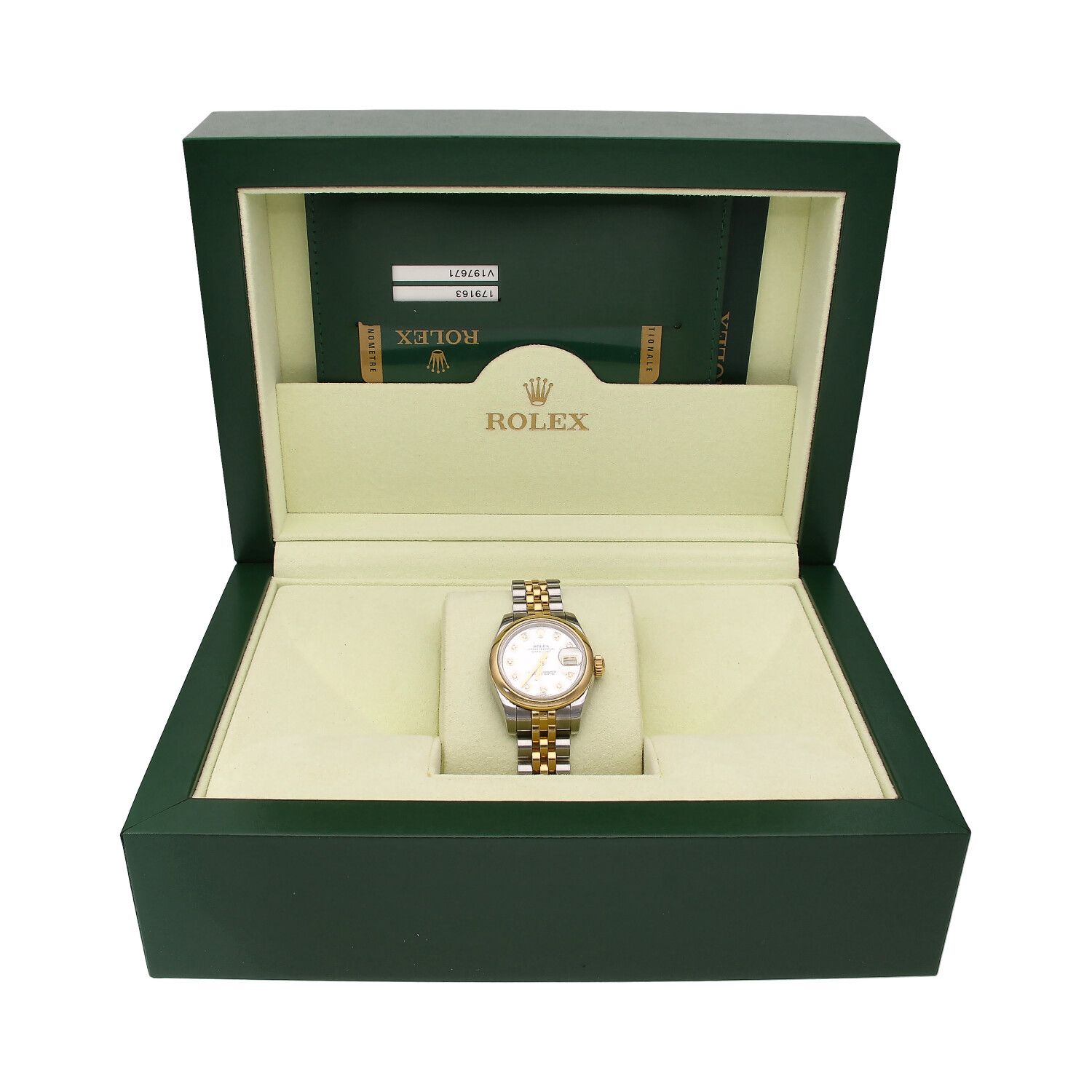 ROLEX OYSTER PERPETUAL LADY'S STAINLESS STEEL & 18CT GOLD WRIST WATCH at Ross's Online Art Auctions